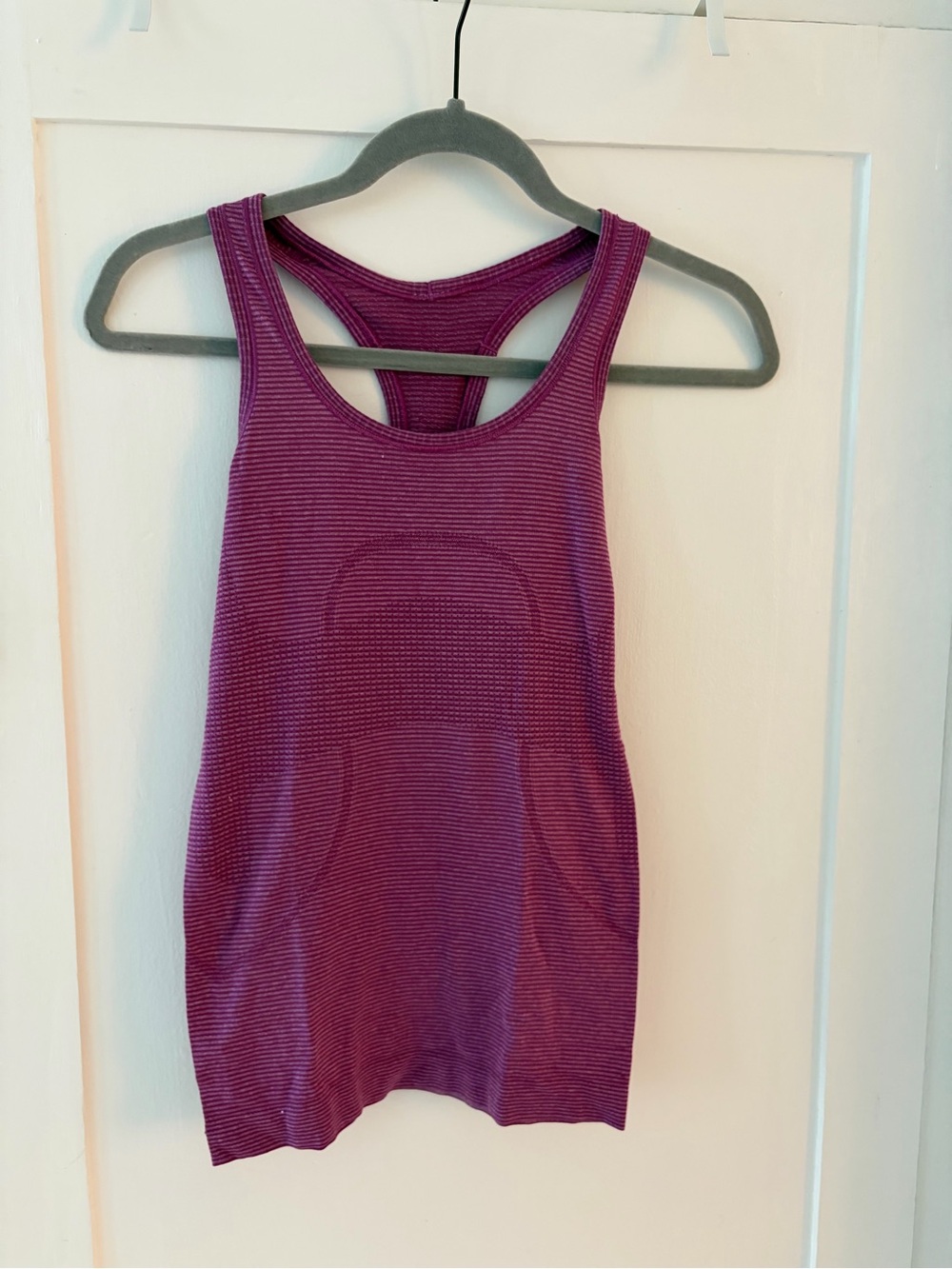 Lululemon Purple Striped Racerback Tank Top